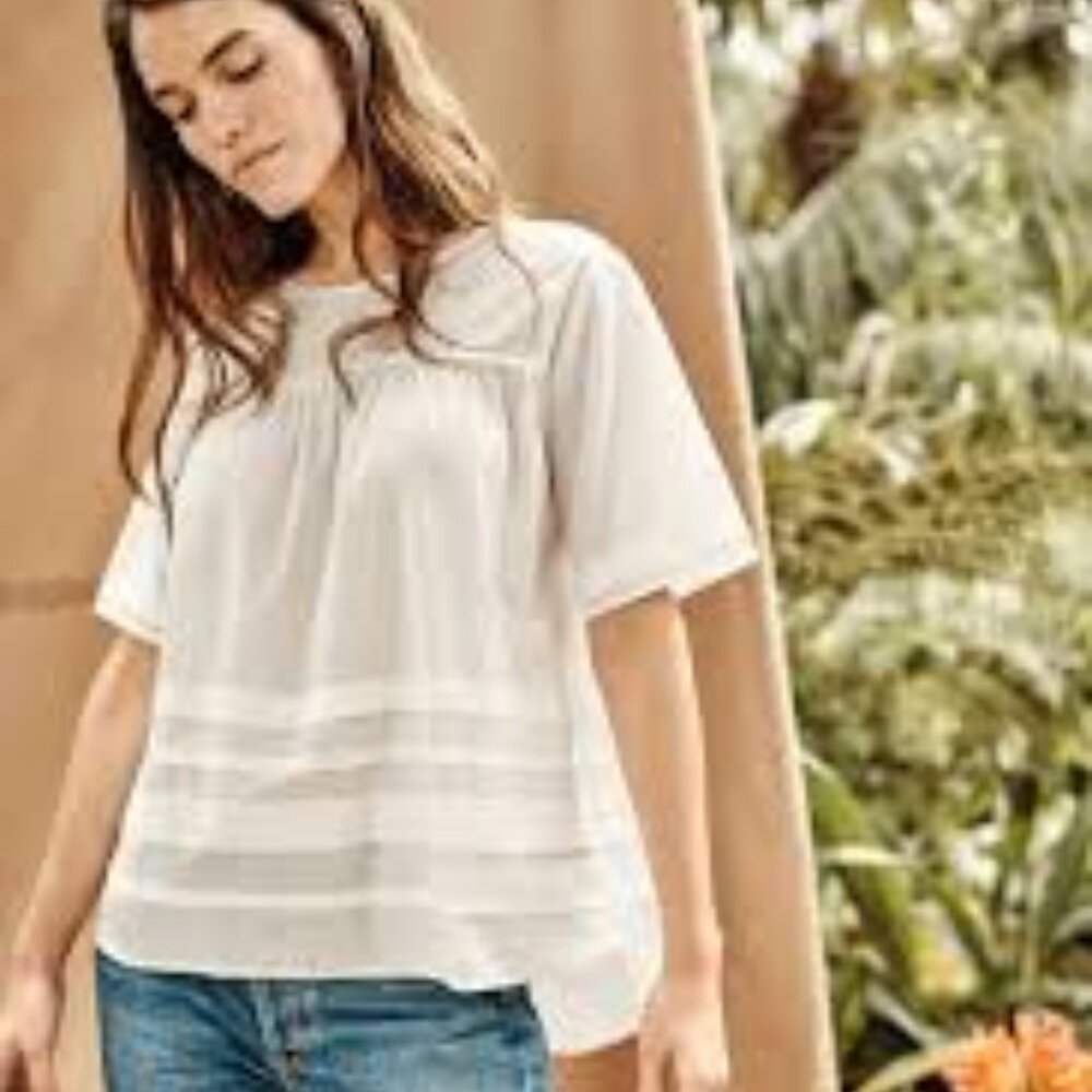 Amour Vert 100% Organic Cotton White Blouse